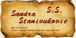Sandra Stanivuković vizit kartica